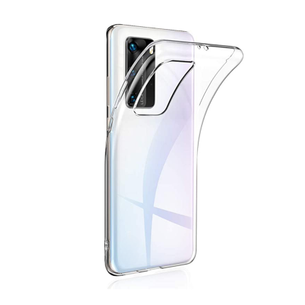 Huawei P40 Uyumlu Lüx Seri Arka Koruma Kılıf (Şeffaf)