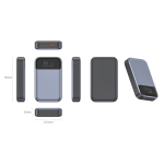 Nettech NT-PW36 PD 30W+ 33W 15W 10000 MAh Taşınabilir Powerbank (Gri) - Görsel 2