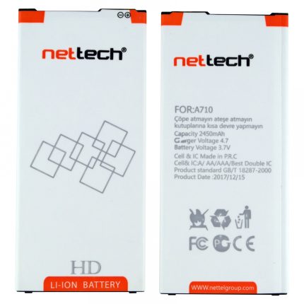 Samsung Galaxy A710 A7 2016 Uyumlu Nettech EB-BA710ABE 2900 MAh Batarya