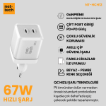 Nettech NT-HCH12 PD+QC GaNPrime 67W Şarj Aleti - Görsel 3