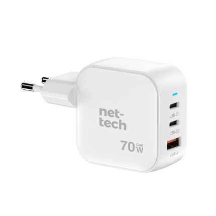 Nettech NT-HCH10 70W PD+QC GaNPrime Şarj Aleti