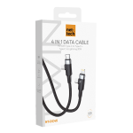 Nettech NT-DC45 60W+30W Plastik 100 Cm Type-C To Type-C+Lightning Şarj ve Data Kablosu - Görsel 2