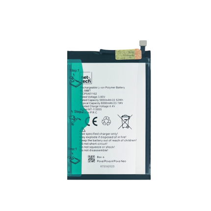 Tecno Pova Uyumlu BL-58BT 6000 MAh Batarya