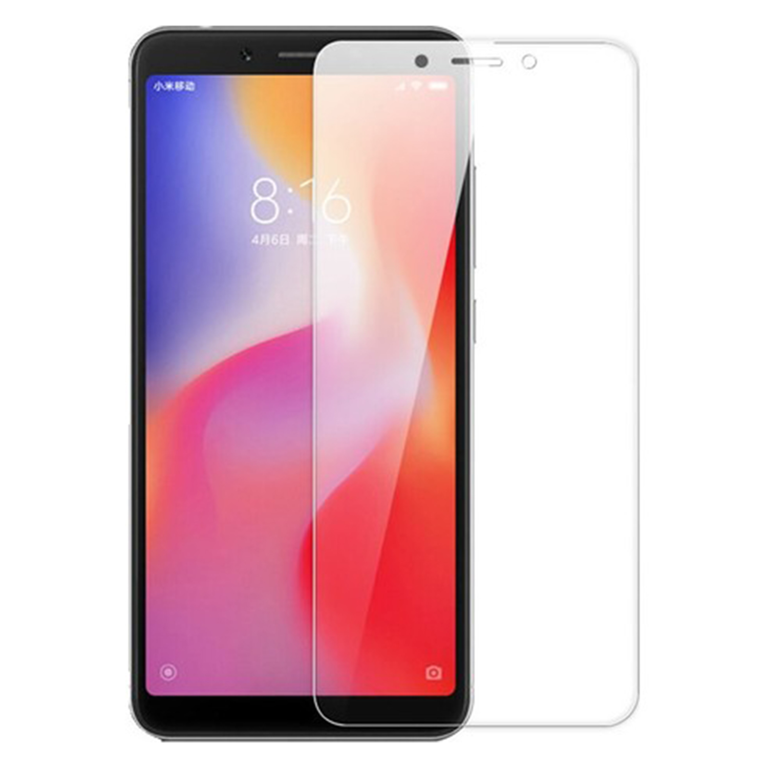 8680065138768 Xiaomi Redmi 6 Uyumlu Ön Koruma Cam Ekran Koruyucu (Şeffaf) - Görsel 1
