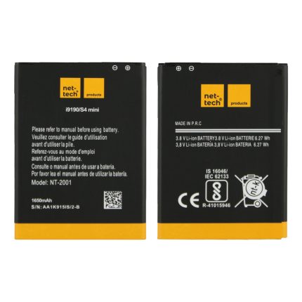 Galaxy i9190 S4 Mini Uyumlu EB-B500BEBE 1650 MAh Batarya