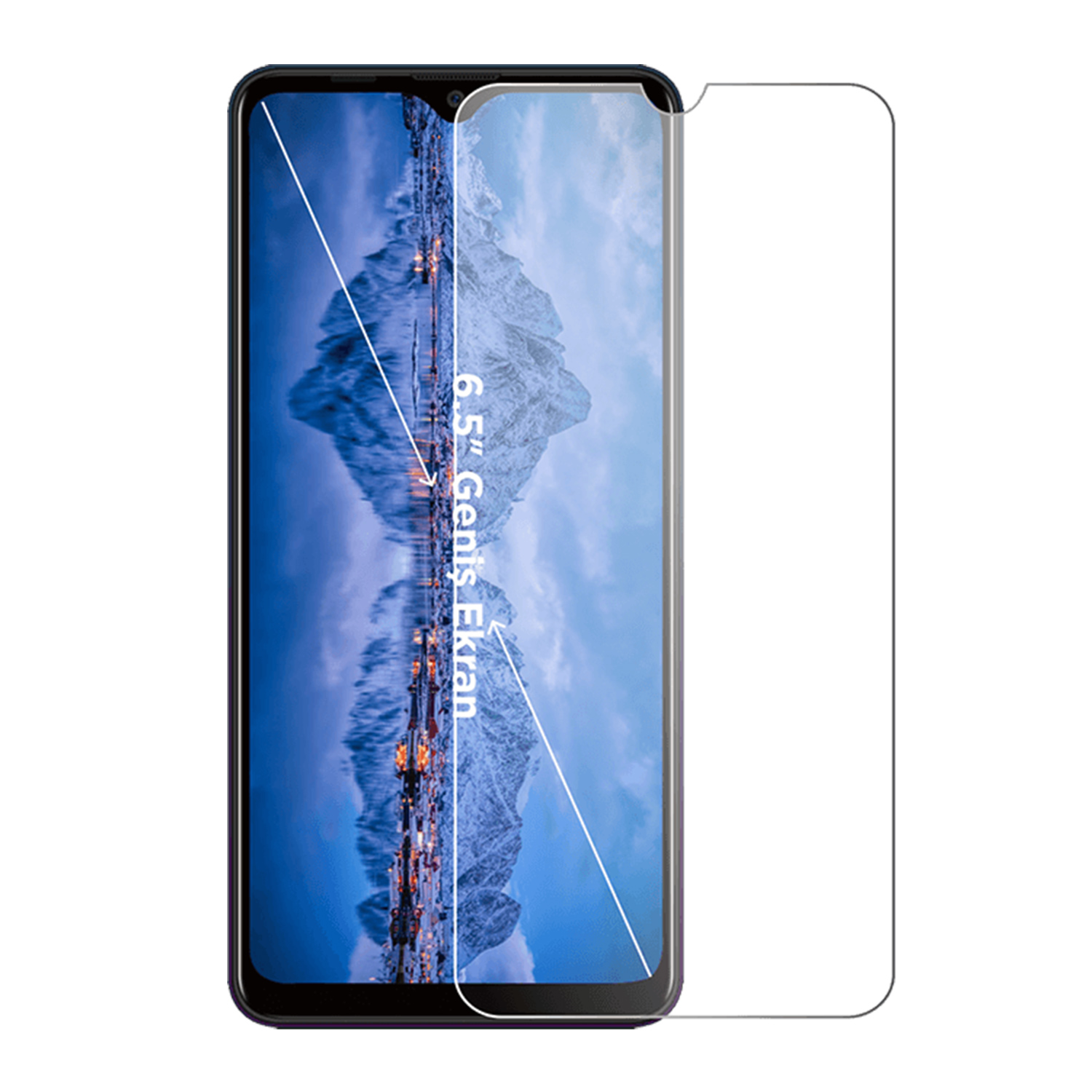 Reeder P13 Blue Max Lite Uyumlu Ön Koruma Cam Ekran Koruyucu