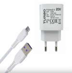 Tonex 20W 4A QC3.0 Hızlı Şarj Aleti ve Micro USB Kablo Set