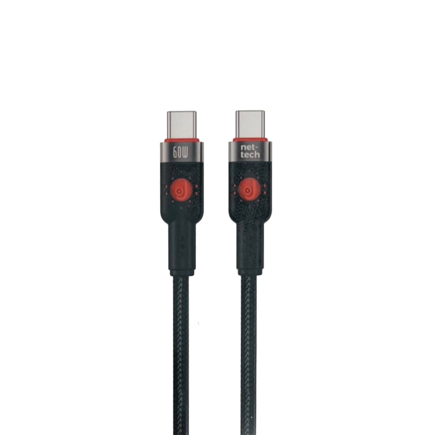 Nettech NT-DC56 60W İp Örgü 300 Cm Type-C To Type-C Şarj ve Data Kablosu